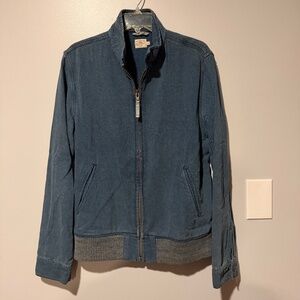 Vintage Faherty Indigo Bomber Jacket